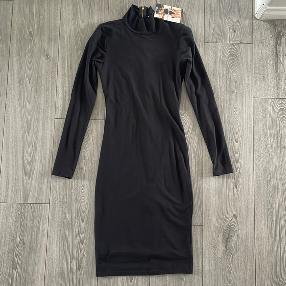 Naked Wardrobe mock neck midi dress - Picture 1 of 4